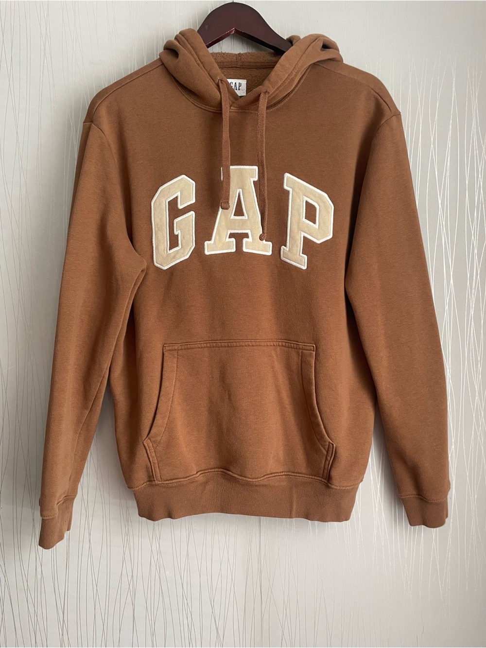 Gap Men’s Brown Logo Hoodie Sweatshirt Size Medium - Picture 8 of 8